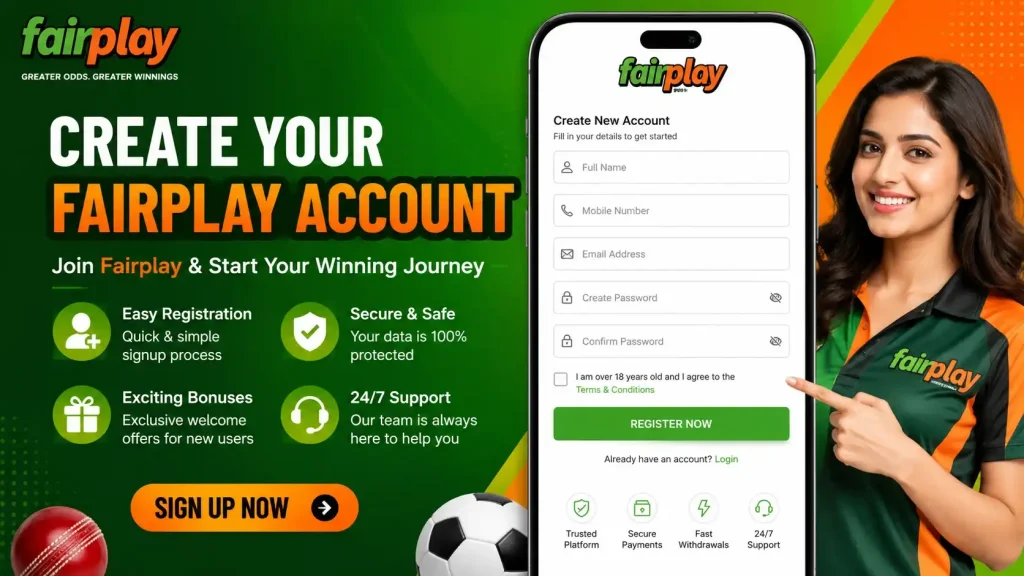 Create new Fairplay account registration